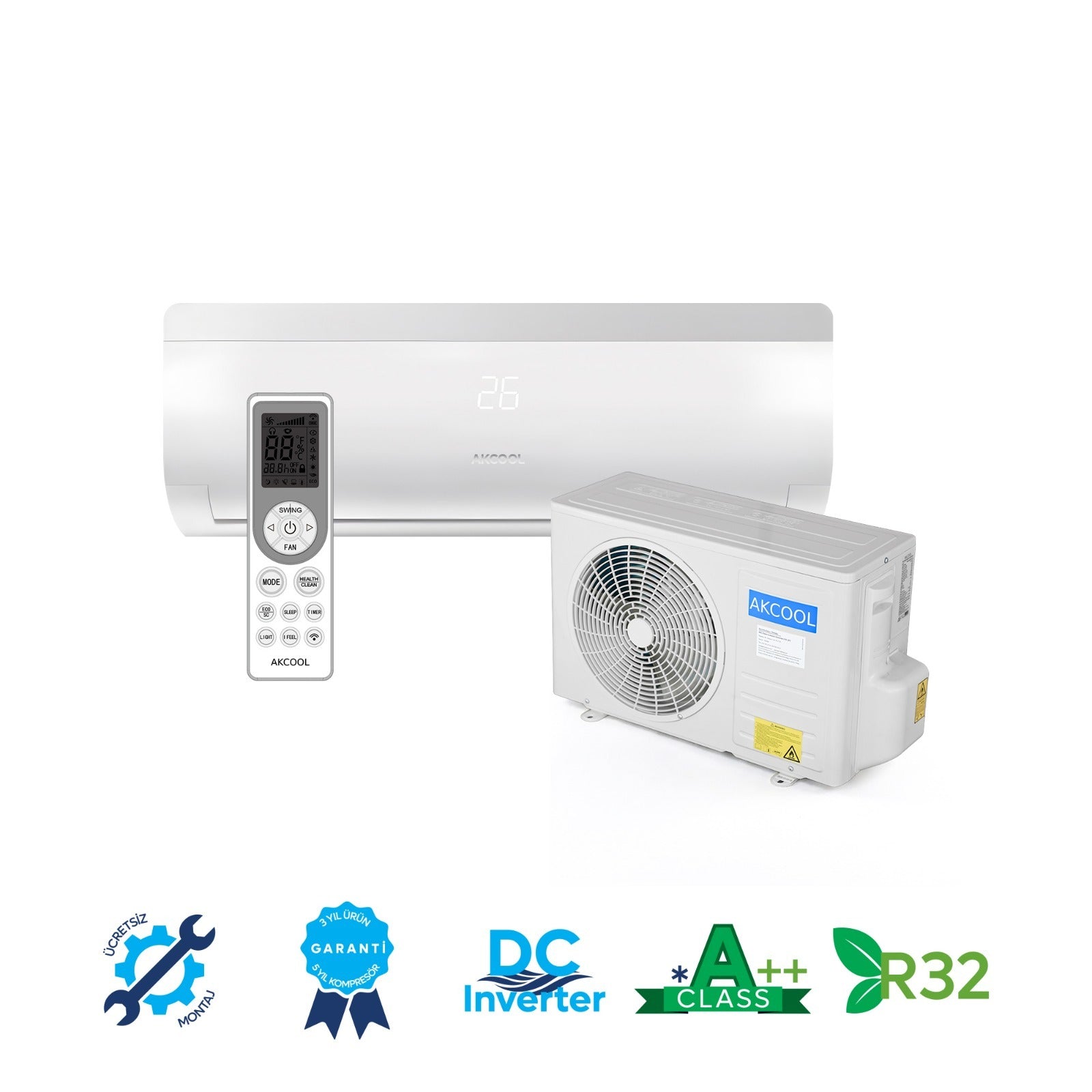 AKCOOL Viora Duvar Tipi Split Klima 18000 Btu/h